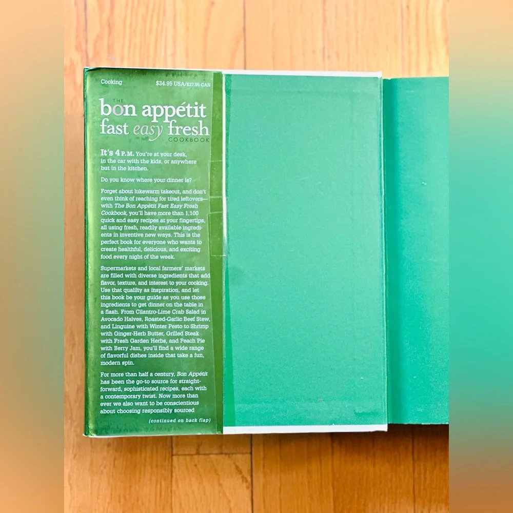 Bon Appetit Fast Easy Fresh Hardcover Cookbook